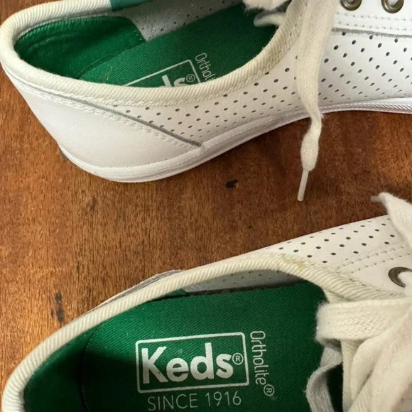 Keds, Woman, Casual Shoes, White, Size 6, Fake leather, Lace Up, Ortholite.! - Picture 6 of 8